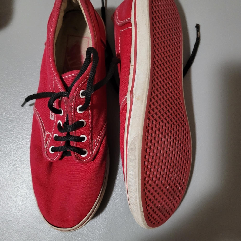 Size 7 Red Women's Vans